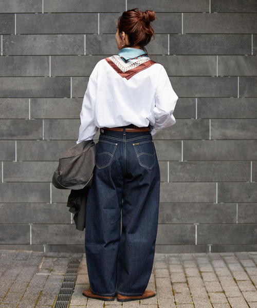 B.C STOCK(ベーセーストック)の「《追加》ウォッシャブル / 無地ストライプ シャツ(シャツ/ブラウス・レディース・ブルー/ネイビー/ホワイト・FREE)」の5枚目の写真