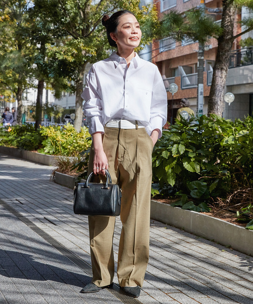 B.C STOCK(ベーセーストック)の「《追加》ウォッシャブル / 無地ストライプ シャツ(シャツ/ブラウス・レディース・ブルー/ネイビー/ホワイト・FREE)」の10枚目の写真