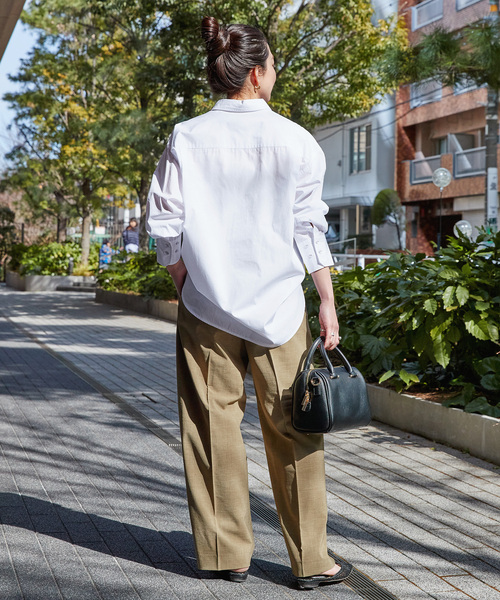 B.C STOCK(ベーセーストック)の「《追加》ウォッシャブル / 無地ストライプ シャツ(シャツ/ブラウス・レディース・ブルー/ネイビー/ホワイト・FREE)」の12枚目の写真