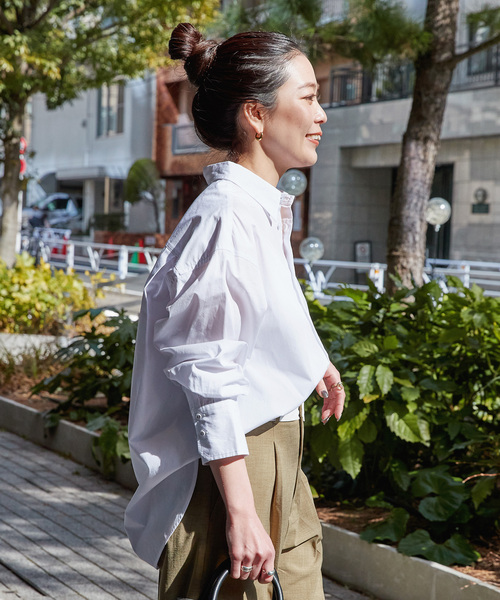 B.C STOCK(ベーセーストック)の「《追加》ウォッシャブル / 無地ストライプ シャツ(シャツ/ブラウス・レディース・ブルー/ネイビー/ホワイト・FREE)」の15枚目の写真