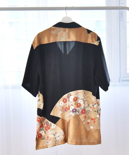 utatane(ウタタネ)の「着物リメイク maison utatane シャツ/ブラウス 朧夜の金彩(シャツ/ブラウス・レディース・ブラック・LL)」の15枚目の写真
