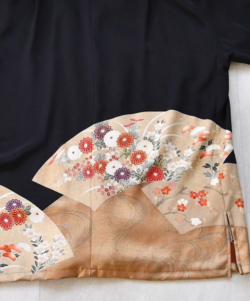 utatane(ウタタネ)の「着物リメイク maison utatane シャツ/ブラウス 朧夜の金彩(シャツ/ブラウス・レディース・ブラック・LL)」の17枚目の写真