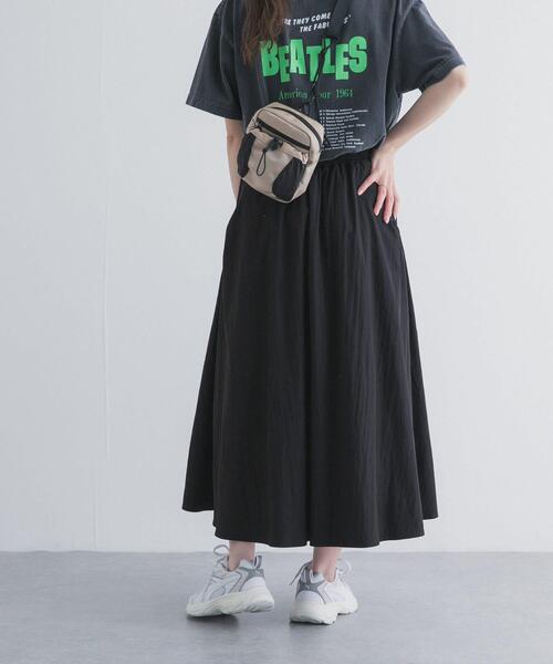 URBAN RESEARCH DOORS(アーバンリサーチドアーズ)の「撥水ポケットギャザースカート(スカート・レディース・ブラック/ライトカーキ・FREE)」の5枚目の写真