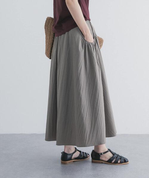 URBAN RESEARCH DOORS(アーバンリサーチドアーズ)の「撥水ポケットギャザースカート(スカート・レディース・ブラック/ライトカーキ・FREE)」の19枚目の写真