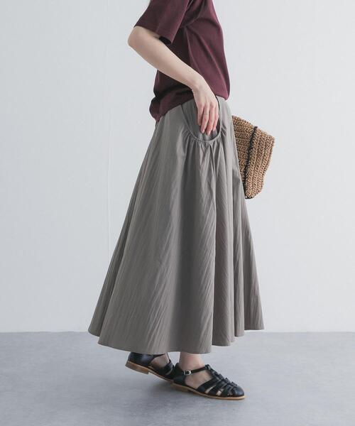 URBAN RESEARCH DOORS(アーバンリサーチドアーズ)の「撥水ポケットギャザースカート(スカート・レディース・ブラック/ライトカーキ・FREE)」の20枚目の写真