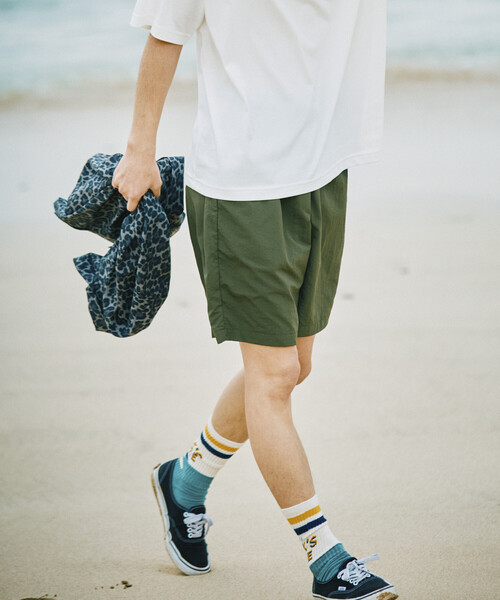 FREAK'S STORE（フリークスストア）の「FREAK'S STORE for BEACH & FES リラックスフィット 撥水リサイクルナイロン イージー ショーツ/短パン/バッグ付き（その他パンツ・メンズ・チャコールグレー/ブラック/レッド/オリーブ/サックスブルー/レオパード/その他9/その他15/その他16・SMALL/MEDIUM/LARGE）」の4枚目の写真