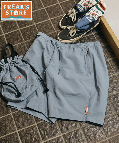 FREAK'S STORE（フリークスストア）の「FREAK'S STORE for BEACH & FES リラックスフィット 撥水リサイクルナイロン イージー ショーツ/短パン/バッグ付き（その他パンツ・メンズ・チャコールグレー/ブラック/レッド/オリーブ/サックスブルー/レオパード/その他9/その他15/その他16・SMALL/MEDIUM/LARGE）」の15枚目の写真
