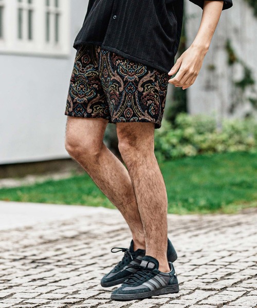 CAMBIO（カンビオ）の「mp15003- Antique Motif Gobelin Short Pants ショートパンツ(CMP-261-013)（その他パンツ・メンズ・ブラック/ブルー/ナチュラル/インディゴブルー・L/M/S）」の5枚目の写真