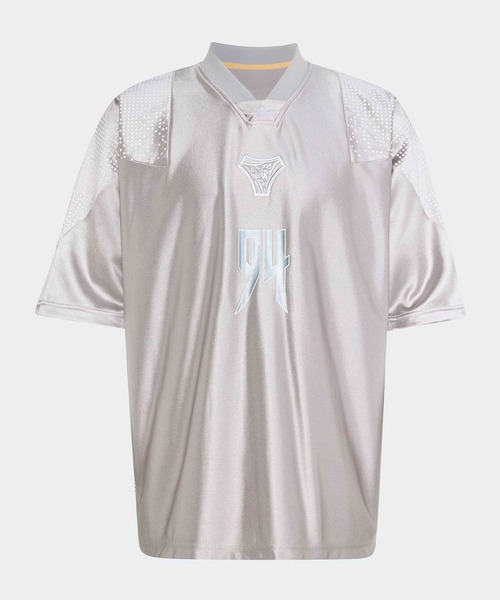 adidas(アディダス)の「adidas/アディダス ADILENIUM シーズン 5 エキップメント ジャージ ゲームTシャツ ユニフォーム風 サッカーT サテン風 秋 秋服 2026年秋冬(Tシャツ/カットソー・メンズ・ブラック/シルバー・M/L/XL)」の7枚目の写真