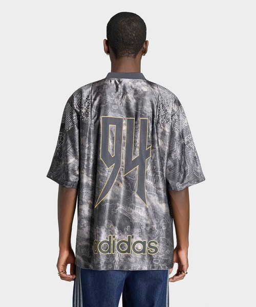 adidas(アディダス)の「adidas/アディダス ADILENIUM シーズン 5 エキップメント ジャージ ゲームTシャツ ユニフォーム風 サッカーT サテン風 秋 秋服 2026年秋冬(Tシャツ/カットソー・メンズ・ブラック/シルバー・M/L/XL)」の9枚目の写真