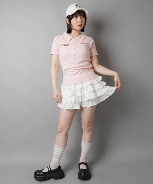 SPINNS(スピンズ)の「フリルティアードショートパンツ(その他パンツ・レディース・ホワイト/ブラック・ONESIZE)」の12枚目の写真