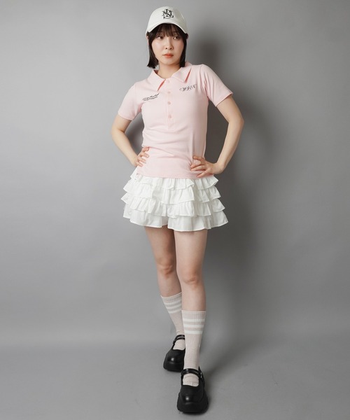 SPINNS(スピンズ)の「フリルティアードショートパンツ(その他パンツ・レディース・ホワイト/ブラック・ONESIZE)」の11枚目の写真