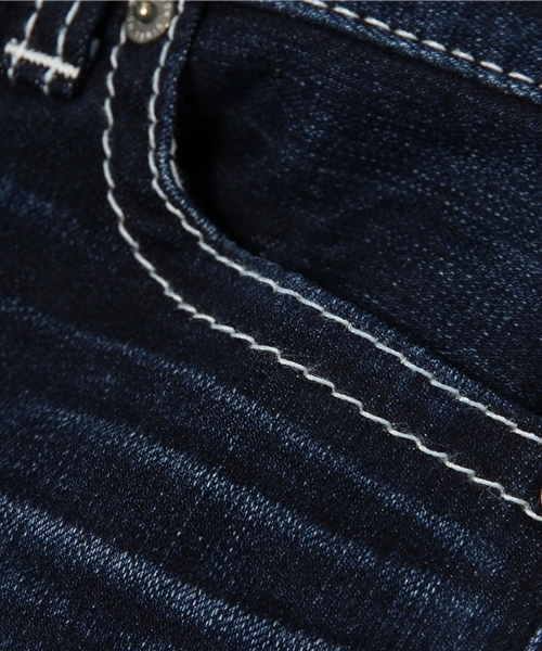 MOUSSY(マウジー)の「NYLON fit Straight Slim(デニムパンツ・レディース・ブルー/ダークブルー・26inch/27inch/24inch/23inch/25inch)」の14枚目の写真