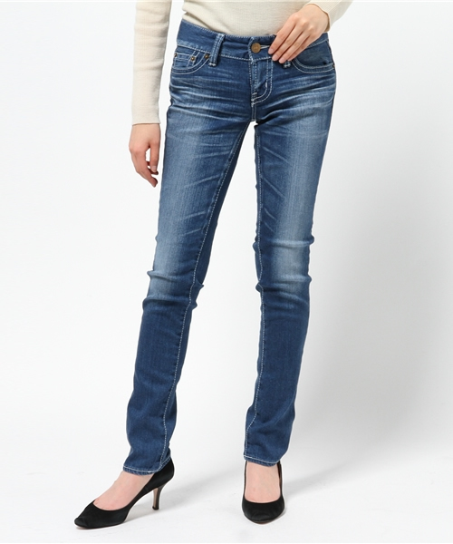 MOUSSY(マウジー)の「NYLON fit Straight Slim(デニムパンツ・レディース・ブルー/ダークブルー・26inch/27inch/24inch/23inch/25inch)」の7枚目の写真