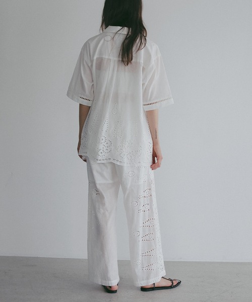 MANOF(マノフ)の「CUT WORK LACE PANTS(その他パンツ・レディース・ホワイト/ブラック・S/M)」の5枚目の写真