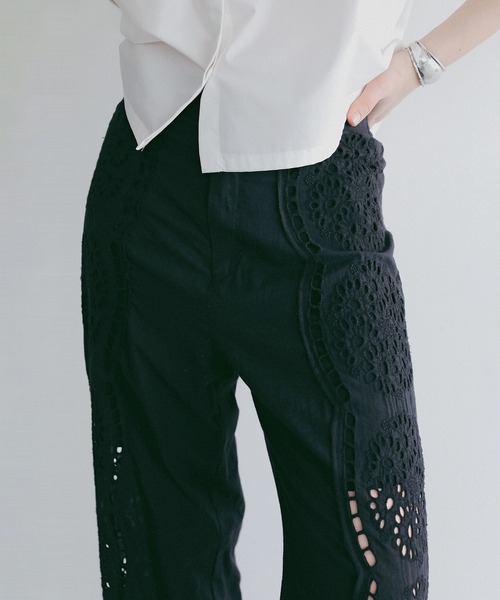 MANOF(マノフ)の「CUT WORK LACE PANTS(その他パンツ・レディース・ホワイト/ブラック・S/M)」の14枚目の写真