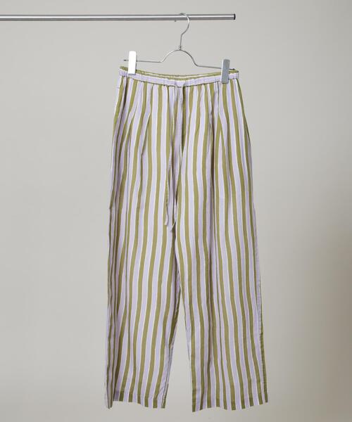 sara mallika(サラ マリカ)の「Sara mallika/Stripe Print Pants(セットアップ可)(その他パンツ・レディース・カーキ・S)」の1枚目の写真