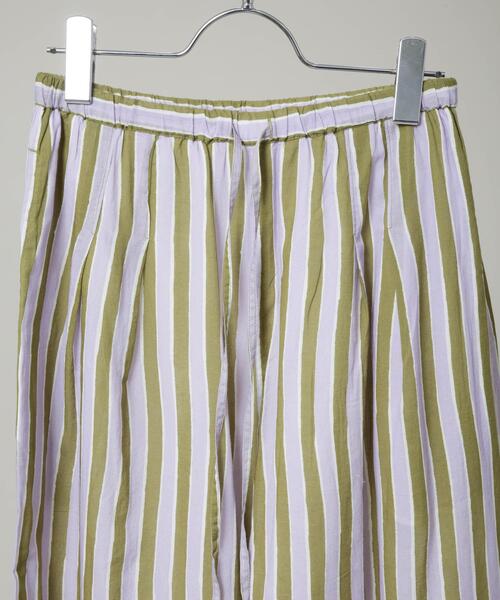 sara mallika(サラ マリカ)の「Sara mallika/Stripe Print Pants(セットアップ可)(その他パンツ・レディース・カーキ・S)」の2枚目の写真
