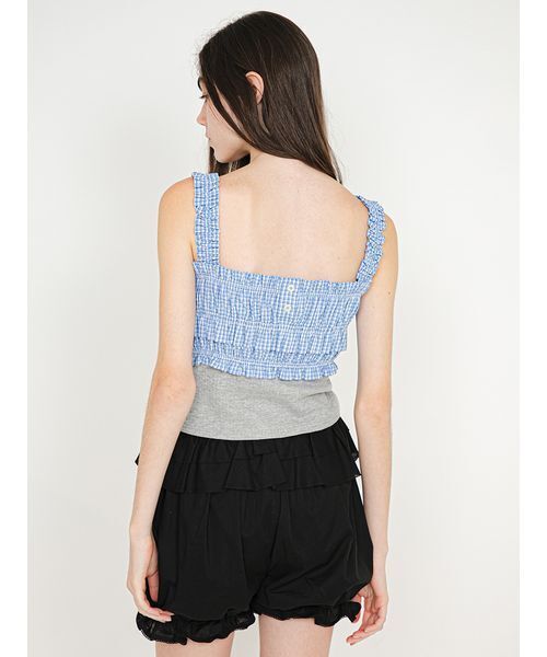 SORIN(ソリン )の「Shirring Bustier/シャーリング ビスチェ(その他トップス・レディース・サックスブルー/ダークネイビー/ホワイト・38)」の7枚目の写真
