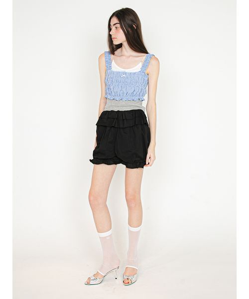 SORIN(ソリン )の「Shirring Bustier/シャーリング ビスチェ(その他トップス・レディース・サックスブルー/ダークネイビー/ホワイト・38)」の9枚目の写真