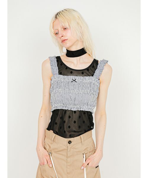 SORIN(ソリン )の「Shirring Bustier/シャーリング ビスチェ(その他トップス・レディース・サックスブルー/ダークネイビー/ホワイト・38)」の17枚目の写真