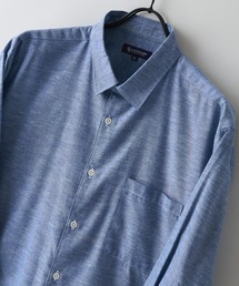 【BLUE STANDARD/ブルースタンダード】【涼しくさらさらな肌ざわりの綿麻シャツ】コットンリネンミックス 7分袖シャツ レギュラーフィット 無地 通気性 清涼感 吸水速乾 紫外線対策