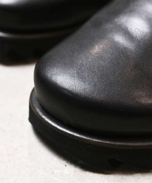EARLE(アール)の「EARLE アール / Coverd footbed sandals キップレザーフットベッドサンダル / ER4303(サンダル・メンズ・ブラック・41/42)」の4枚目の写真