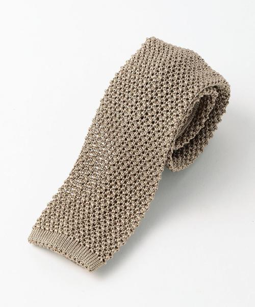 green label relaxing（グリーンレーベルリラクシング）の「[フィオリオ] FIORIO KNIT S SOLID ネクタイ◆（ネクタイ・メンズ・ホワイト/ブラック/ナチュラル/ベージュ/ダークブラウン/オレンジ/ダークグリーン/コバルトブルー/ロイヤルブルー/ネイビー/レッド/イエロー/ケリー・FREE）」の6枚目の写真