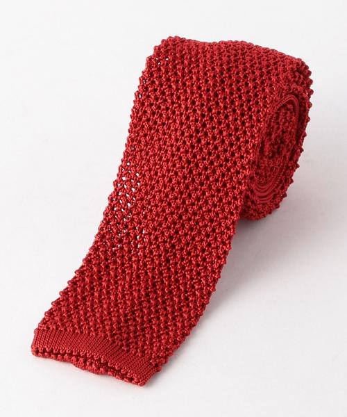 green label relaxing（グリーンレーベルリラクシング）の「[フィオリオ] FIORIO KNIT S SOLID ネクタイ◆（ネクタイ・メンズ・ホワイト/ブラック/ナチュラル/ベージュ/ダークブラウン/オレンジ/ダークグリーン/コバルトブルー/ロイヤルブルー/ネイビー/レッド/イエロー/ケリー・FREE）」の12枚目の写真