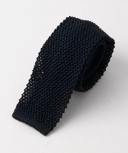 green label relaxing（グリーンレーベルリラクシング）の「[フィオリオ] FIORIO KNIT S SOLID ネクタイ◆（ネクタイ・メンズ・ホワイト/ブラック/ナチュラル/ベージュ/ダークブラウン/オレンジ/ダークグリーン/コバルトブルー/ロイヤルブルー/ネイビー/レッド/イエロー/ケリー・FREE）」の10枚目の写真