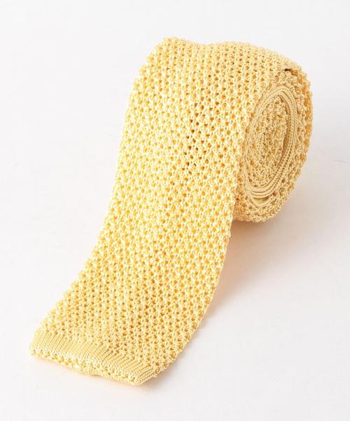 green label relaxing（グリーンレーベルリラクシング）の「[フィオリオ] FIORIO KNIT S SOLID ネクタイ◆（ネクタイ・メンズ・ホワイト/ブラック/ナチュラル/ベージュ/ダークブラウン/オレンジ/ダークグリーン/コバルトブルー/ロイヤルブルー/ネイビー/レッド/イエロー/ケリー・FREE）」の11枚目の写真