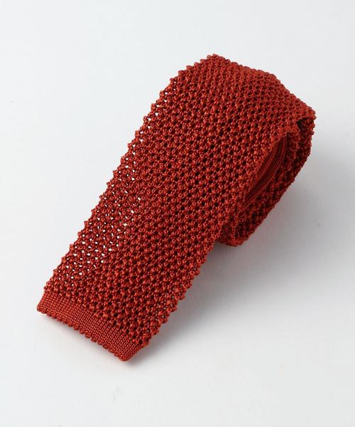 green label relaxing（グリーンレーベルリラクシング）の「[フィオリオ] FIORIO KNIT S SOLID ネクタイ◆（ネクタイ・メンズ・ホワイト/ブラック/ナチュラル/ベージュ/ダークブラウン/オレンジ/ダークグリーン/コバルトブルー/ロイヤルブルー/ネイビー/レッド/イエロー/ケリー・FREE）」の13枚目の写真