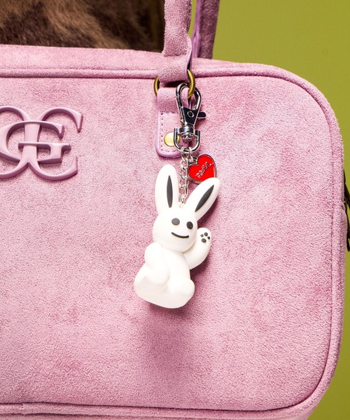 可愛いチャーム BUNNY AND HEART KEY CHARM（キーホルダー）｜X-girl（エックスガール