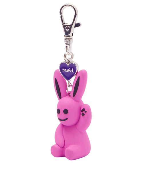 X-girl(エックスガール)の「BUNNY AND HEART KEY CHARM(キーホルダー・レディース・ホワイト/ピンク・ONE SIZE)」の3枚目の写真