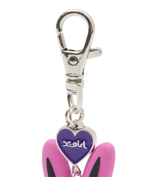 X-girl(エックスガール)の「BUNNY AND HEART KEY CHARM(キーホルダー・レディース・ホワイト/ピンク・ONE SIZE)」の6枚目の写真
