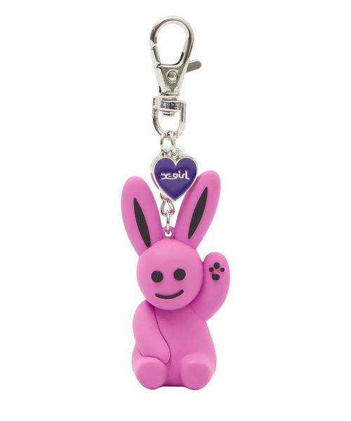 X-girl(エックスガール)の「BUNNY AND HEART KEY CHARM(キーホルダー・レディース・ホワイト/ピンク・ONE SIZE)」の11枚目の写真