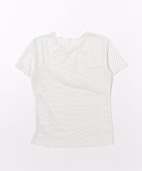frunco(フランコ)の「ドットシースルートップス(Tシャツ/カットソー・レディース・アイボリー/ブラック/ホワイト・FREE)」の4枚目の写真