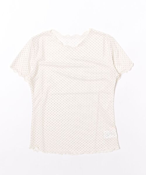 frunco(フランコ)の「ドットシースルートップス(Tシャツ/カットソー・レディース・アイボリー/ブラック/ホワイト・FREE)」の16枚目の写真