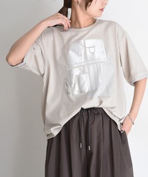 Eimee Law | 箔プリント メッシュコンビネーションTシャツ(Tシャツ/カットソー)