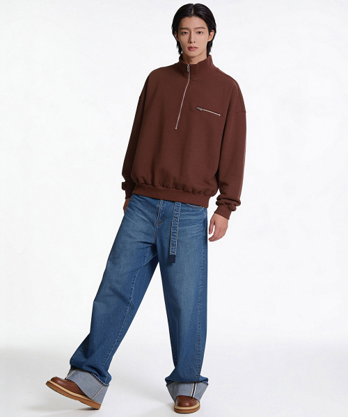 THESTORI（ザ・ストリ）の「ネリー クォーター ジップアップ（ホワイトメランジ）（スウェット・メンズ・その他・2(L)/1(M)）」の5枚目の写真