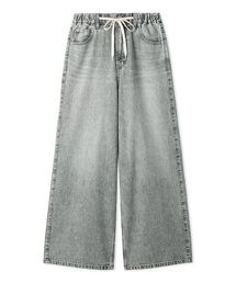 ウエストゴムドロストイージーデニムパンツ