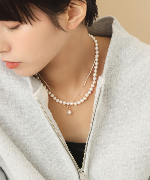 Lilas(リラ)の「《WEB限定》シードパールチェーンネックレス K10(ネックレス・レディース・ゴールド・FREE)」の4枚目の写真
