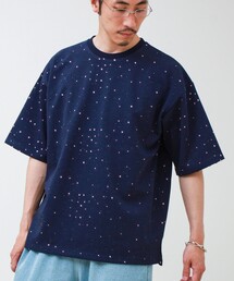 星穴ネップボンディング クルーネックTシャツ