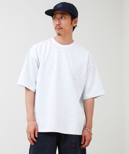GLOSTER（グロスター）の「星穴ネップボンディング クルーネックTシャツ（Tシャツ/カットソー・メンズ・ブラック/ネイビー/オフホワイト・M/L）」の5枚目の写真