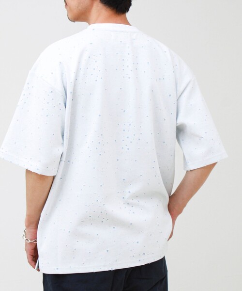 GLOSTER（グロスター）の「星穴ネップボンディング クルーネックTシャツ（Tシャツ/カットソー・メンズ・ブラック/ネイビー/オフホワイト・M/L）」の8枚目の写真