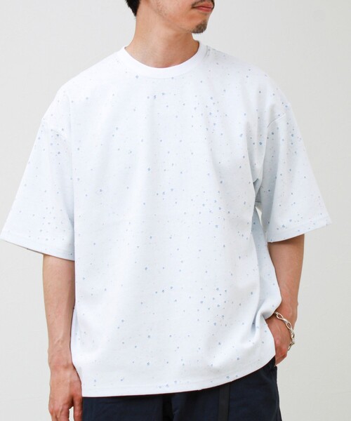 GLOSTER（グロスター）の「星穴ネップボンディング クルーネックTシャツ（Tシャツ/カットソー・メンズ・ブラック/ネイビー/オフホワイト・M/L）」の9枚目の写真