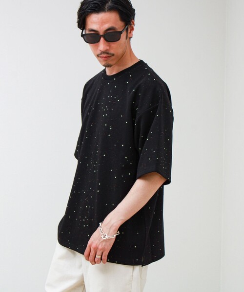 GLOSTER（グロスター）の「星穴ネップボンディング クルーネックTシャツ（Tシャツ/カットソー・メンズ・ブラック/ネイビー/オフホワイト・M/L）」の16枚目の写真