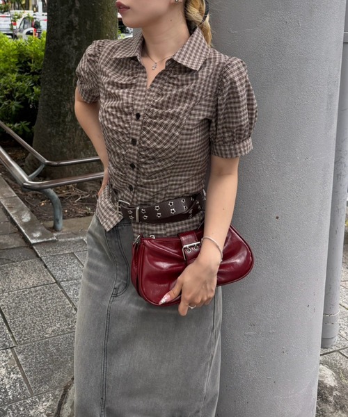 continuer de NICE CLAUP(コンティニューデナイスクラップ)の「【@_puni.moe企画】全方位可愛い後ろレースUPギャザーブラウス(シャツ/ブラウス・レディース・ブラック系その他/ドット/ベージュ系その他/ブルー系その他/ブラウン系その他・FREE)」の18枚目の写真
