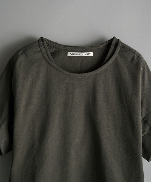 OPPOSE DUALITY(オポーズデュアリティ)の「【OPPOSE DUALITY】Double Half Sleeve T-shirts(Tシャツ/カットソー・メンズ・グレー/ブラック・46/44)」の7枚目の写真