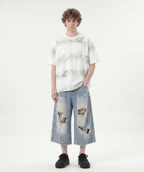 HOOK(フック)の「HOOK 横段タイダイ T (SS)(Tシャツ/カットソー・メンズ・ホワイト/ベージュ・M/L)」の9枚目の写真
